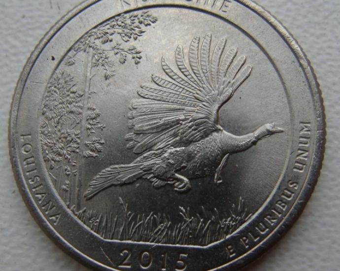 25 центов  США . ПАРКИ США 3 за 2015 год